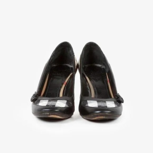 Burberry House Check Canvas Heels - Picture 2 of 10